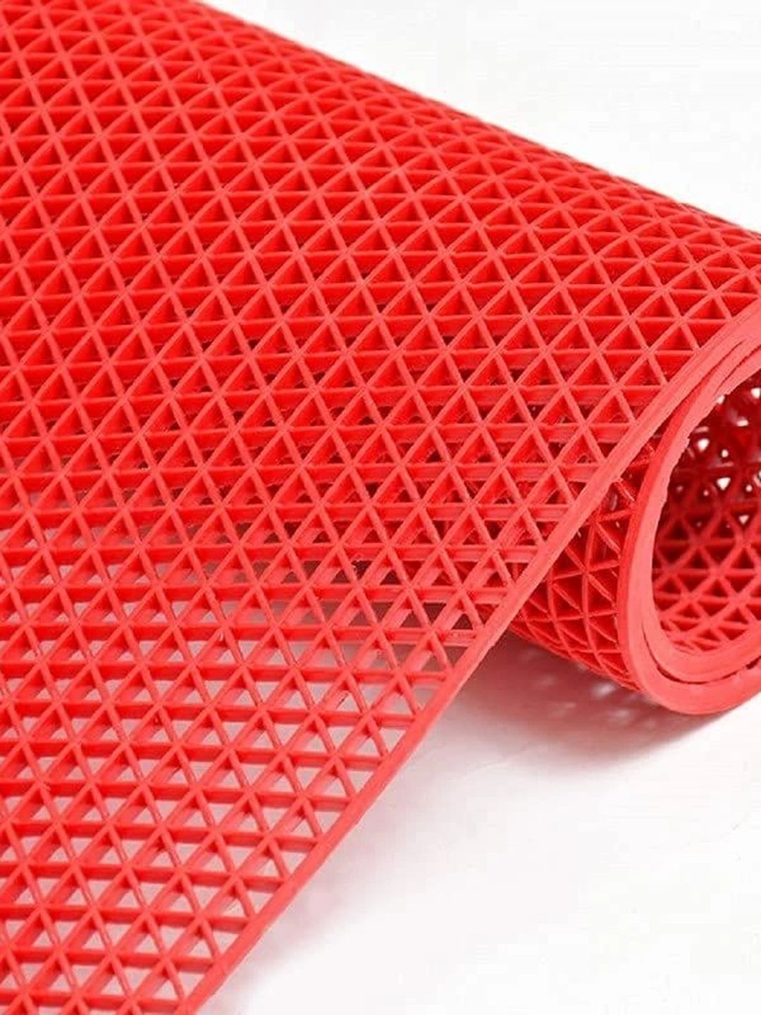 ISHRO HOME Red Anti Skid Bath Rugs-picture-5