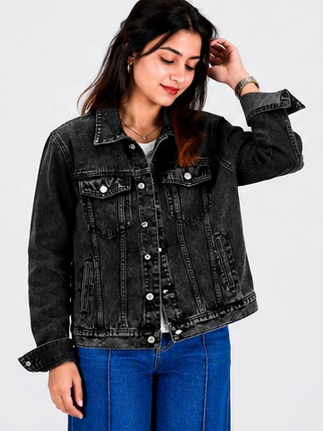 Mevan Women Outdoor Denim Jacket-picture-19
