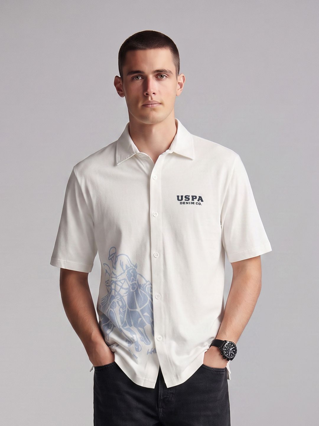 U.S. Polo Assn. Denim Co. Slim Fit Pure Cotton Casual Shirt-picture-41