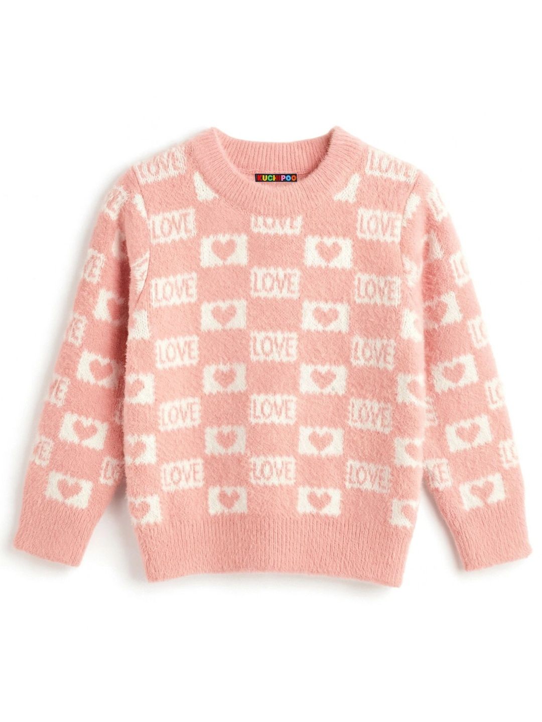 KUCHIPOO Girls Typography Printed Pullover-picture-11