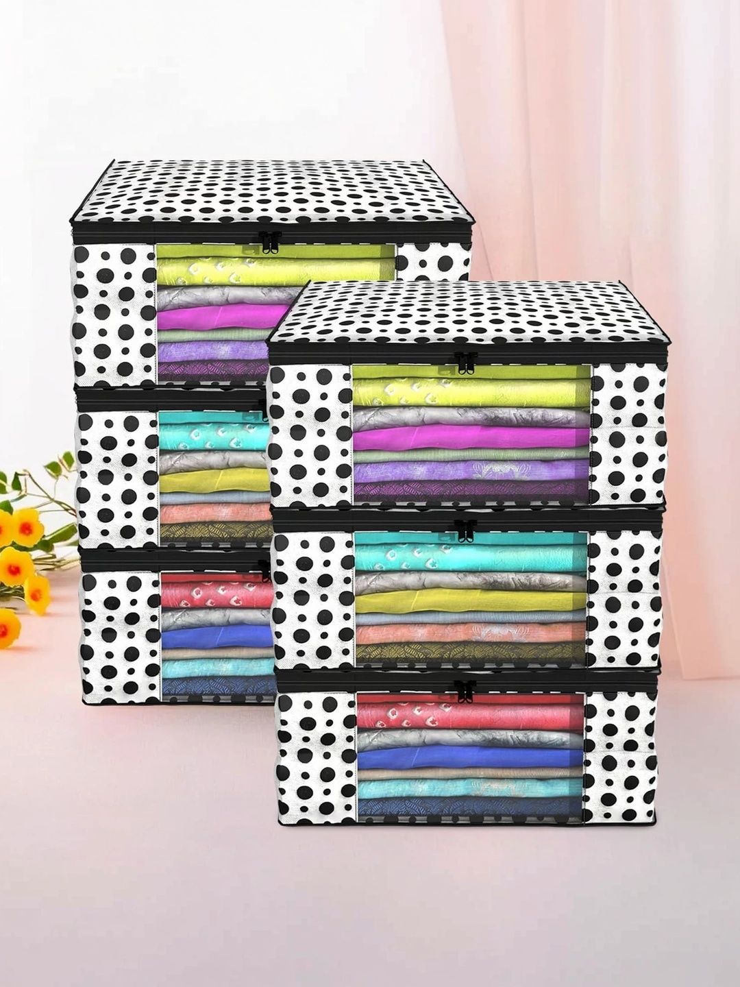 ANKIT INTERNATIONAL Black Set of 6 Reusable Multi-Utility Organisers-picture-23