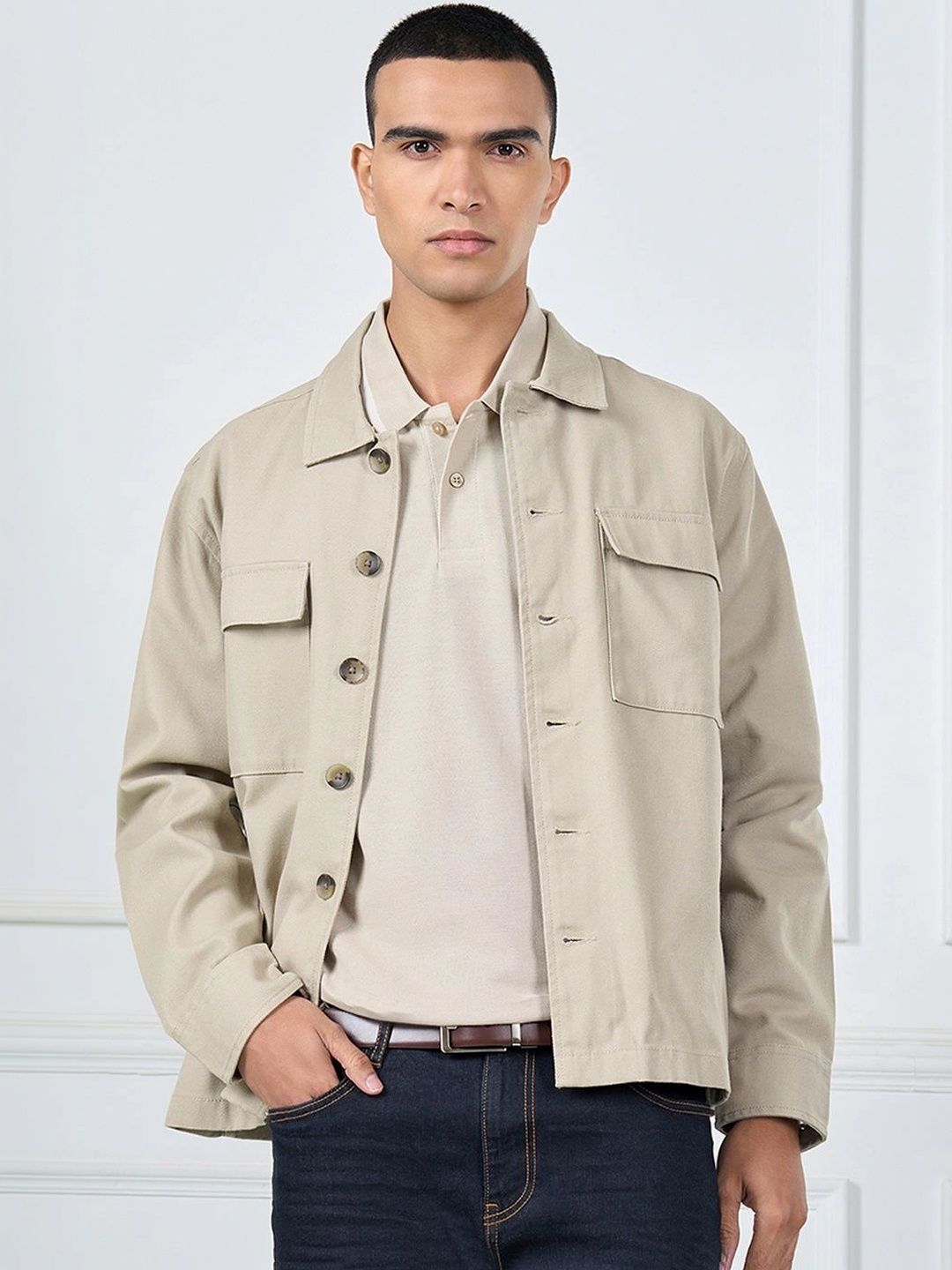 Peregrine by Pantaloons Men Open Front Jacket-picture-43