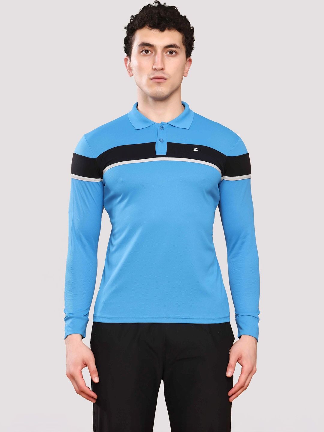 Z Zagros Men Colourblocked Polo Collar T-shirt-picture-36