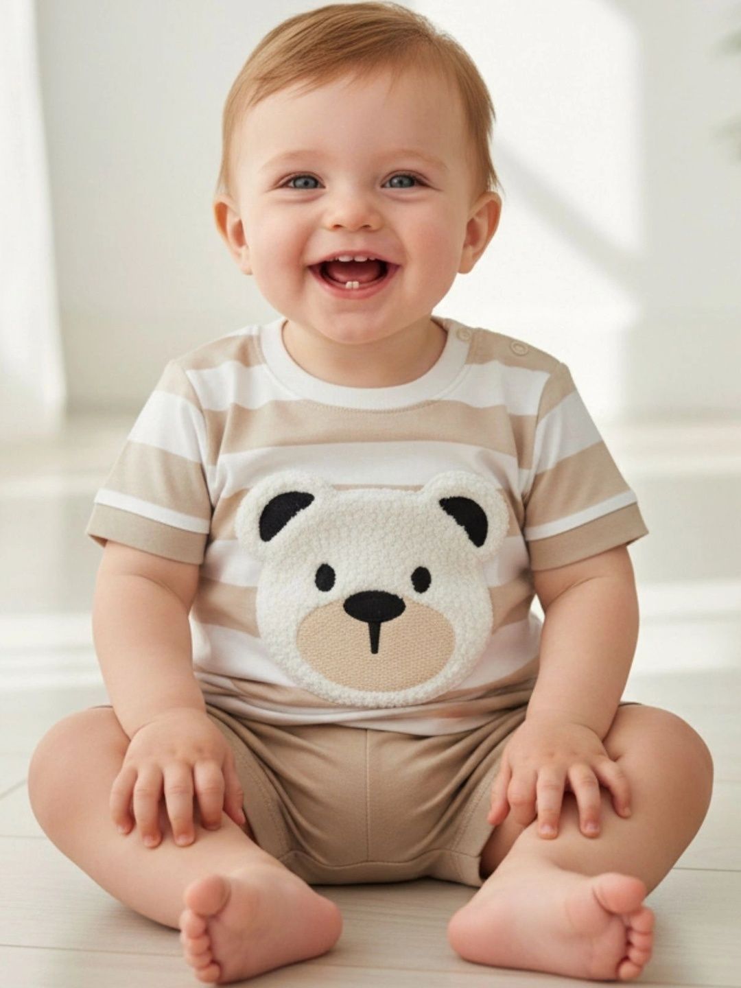 Toddle and Care Boys Striped Technology Shorts-picture-15