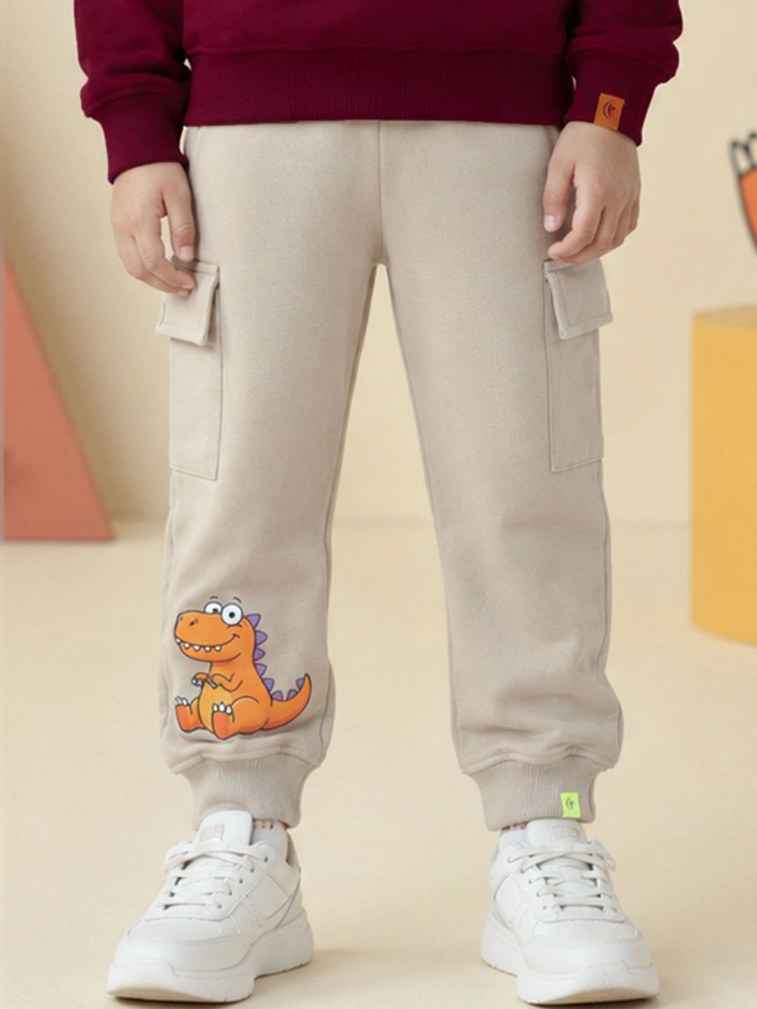 KiddoPanti Boys Regular Fit Graphic Print Cargos-picture-28