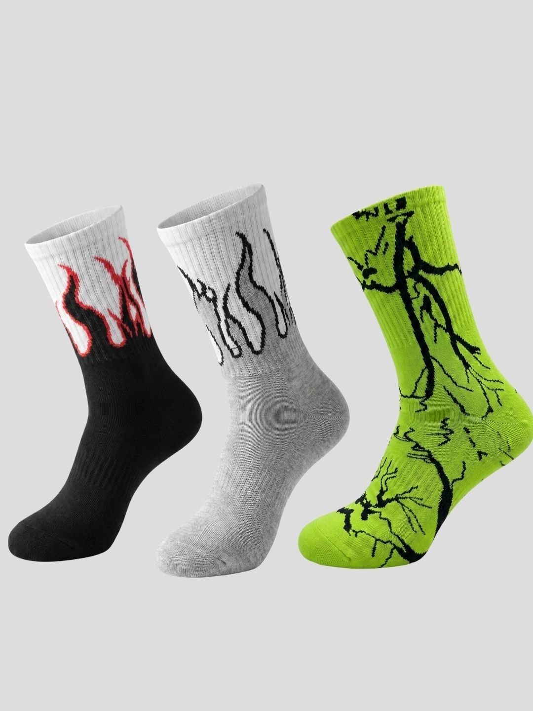 Moda Rapido Men Pack of 3 Cotton Blend Patterned Above Ankle Socks-picture-13