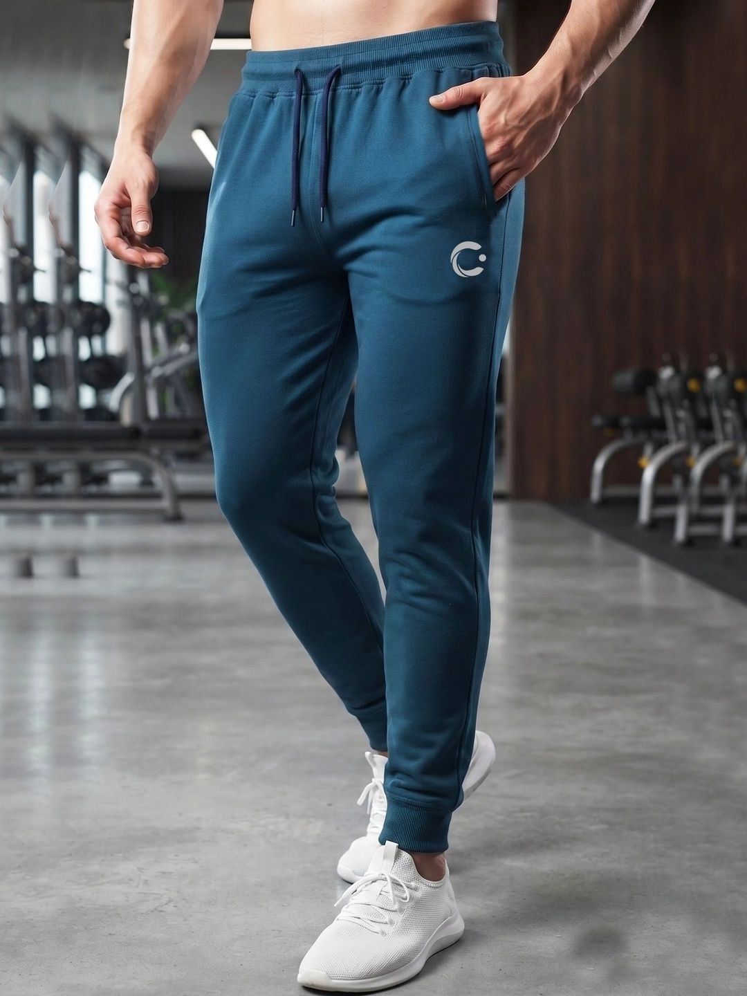 T.T. Men Regular Fit Brand Logo Training Joggers-picture-55