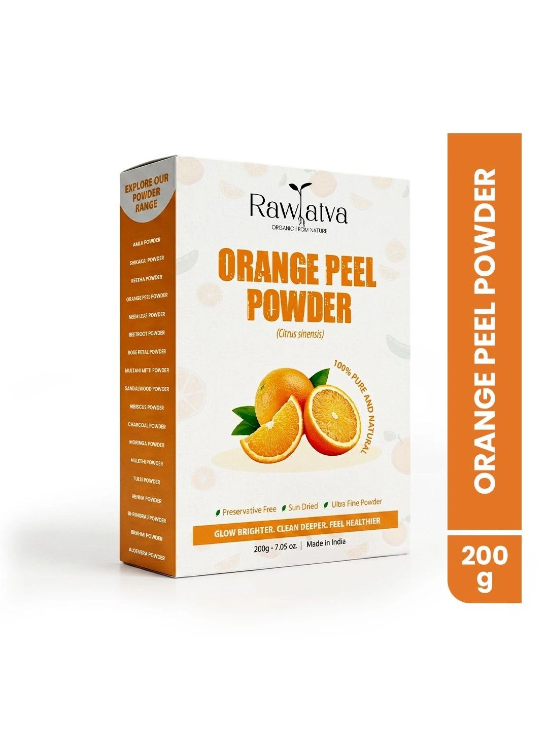 RAWTATVA Orange Peel Face Pack Powder 200 g-picture-30