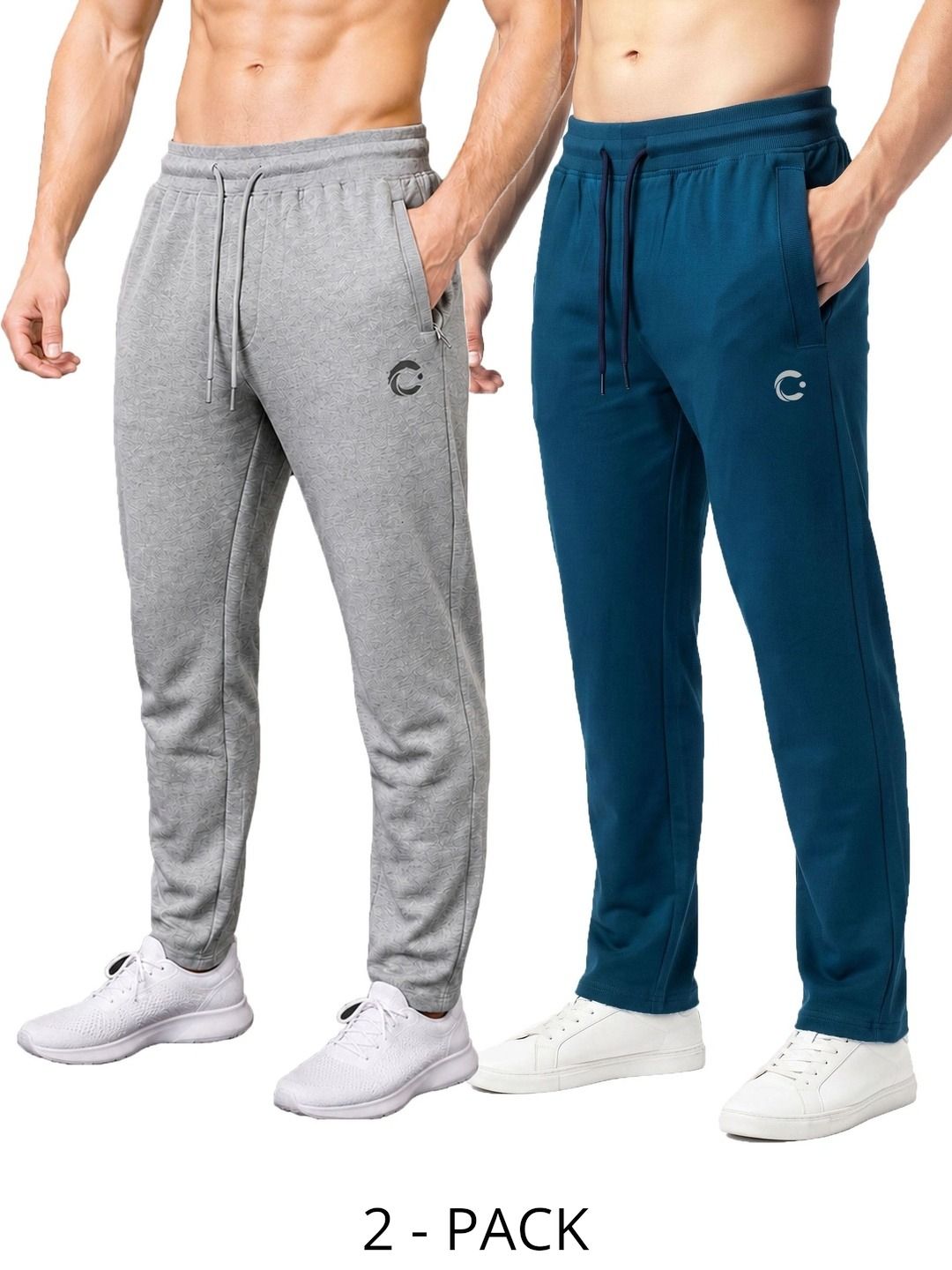 T.T. Men Pack of 2 Regular Fit Dri-FIT Training Track Pants-picture-37