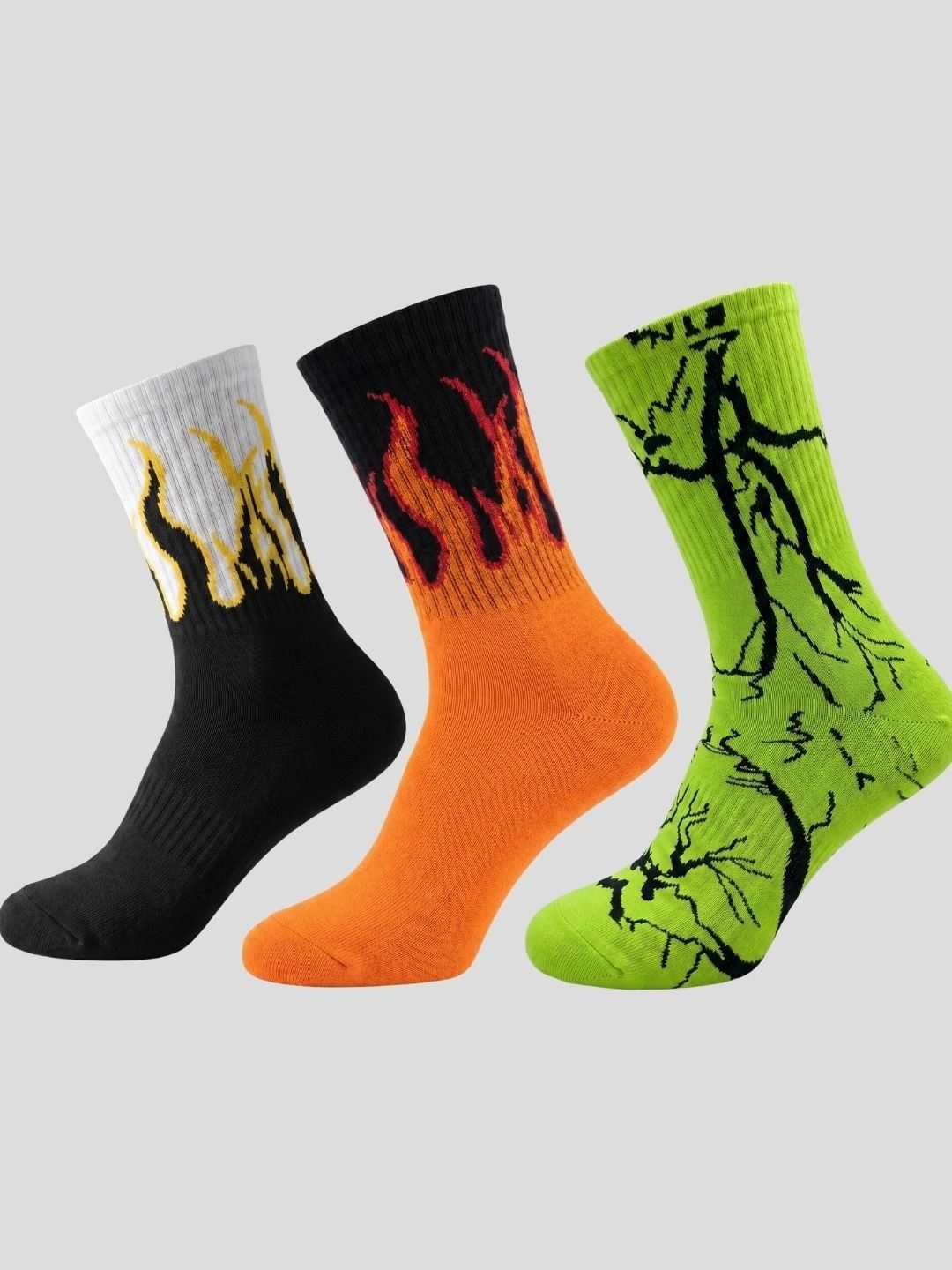 Moda Rapido Men Pack of 3 Cotton Blend Patterned Above Ankle Socks-picture-35