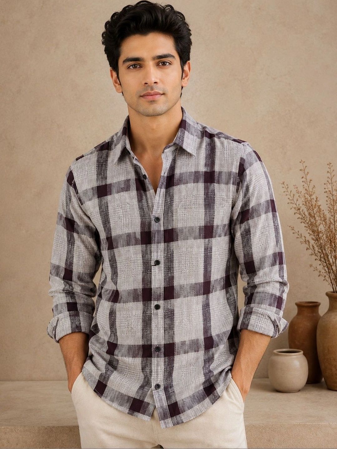 Roadster Men Checked Casual Shirt-image-34