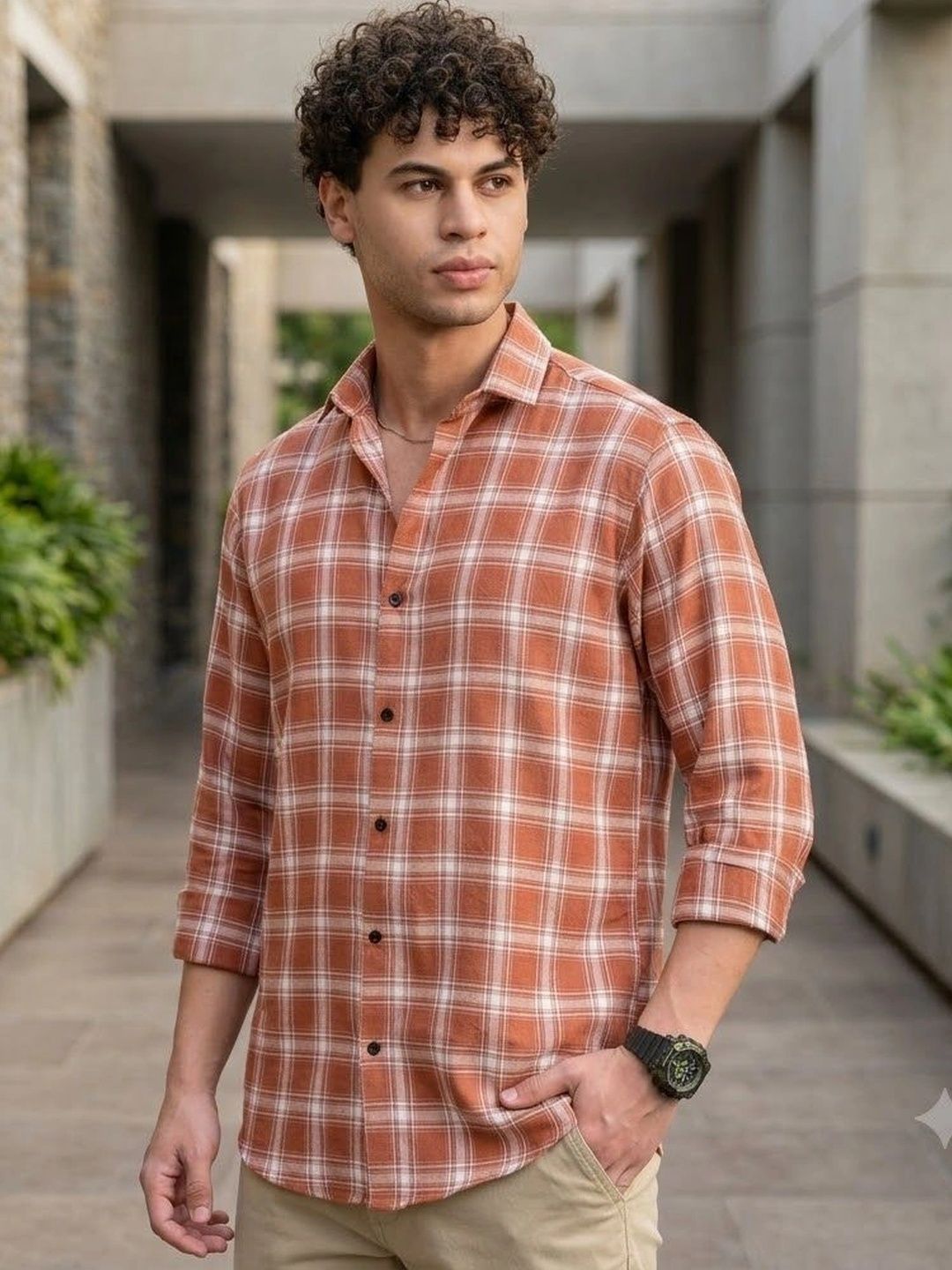 US MORATIO AMERICA Men Checked Casual Shirt-picture-53