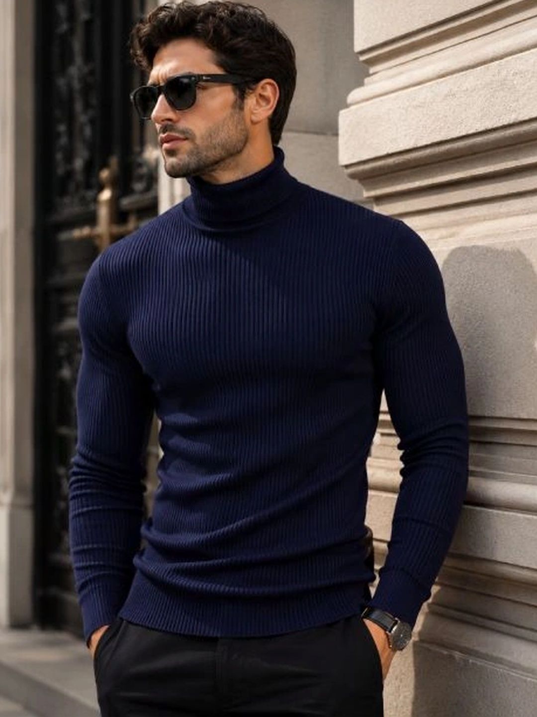 CATBUNNY Men Ribbed Woollen Pullover-picture-39