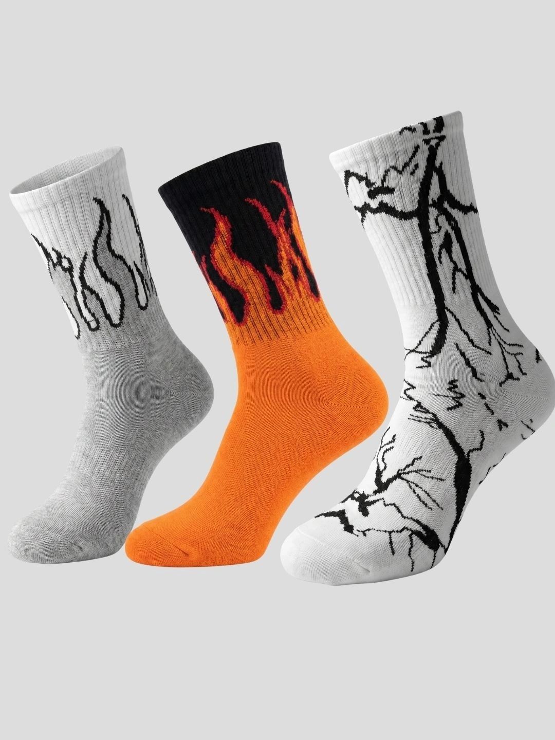 Moda Rapido Men Pack of 3 Cotton Blend Patterned Above Ankle Socks-picture-33