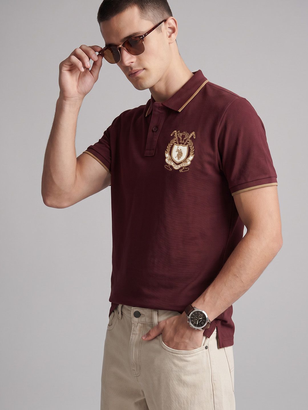 U.S. Polo Assn. Denim Co. Brand Logo Polo Collar T-shirt-picture-26