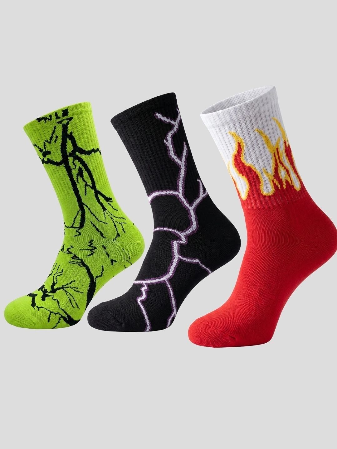 Moda Rapido Men Pack of 3 Cotton Blend Patterned Above Ankle Socks-picture-28