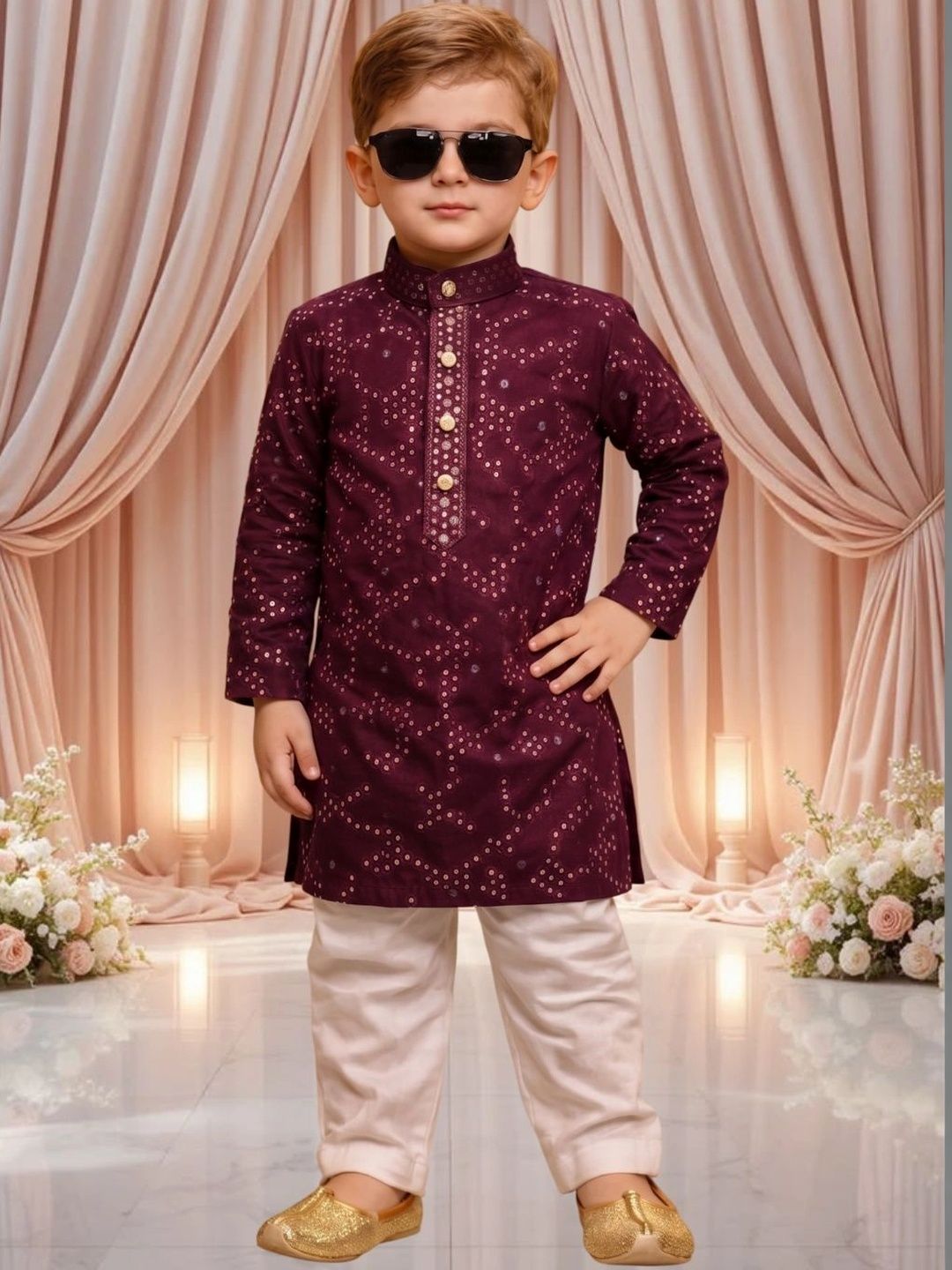 BAESD Boys Ethnic Motifs Regular Kurta with Pyjamas-picture-30