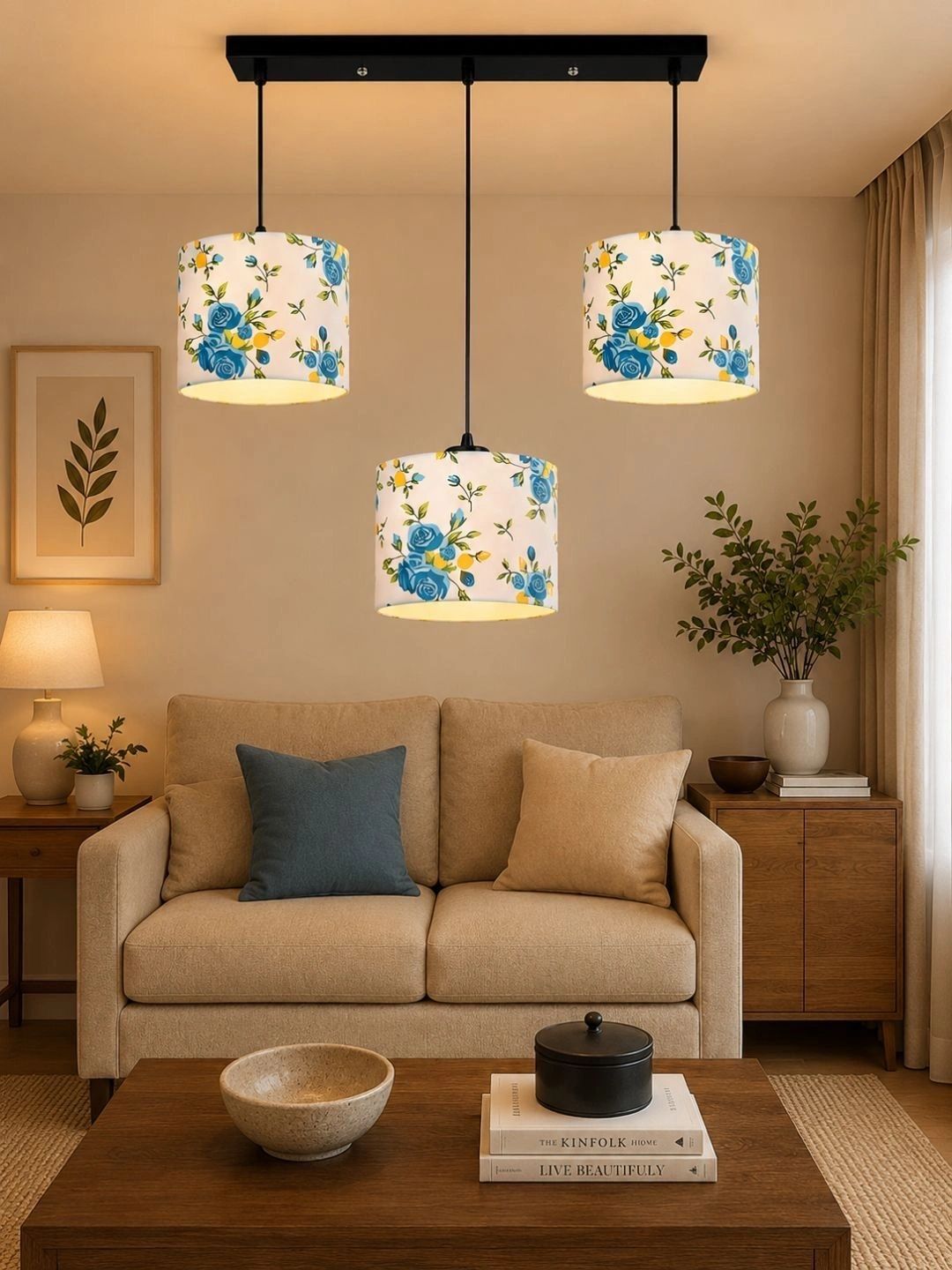 Myntra Elegant Homes Multicoloured Printed Ceiling Lamp-picture-32
