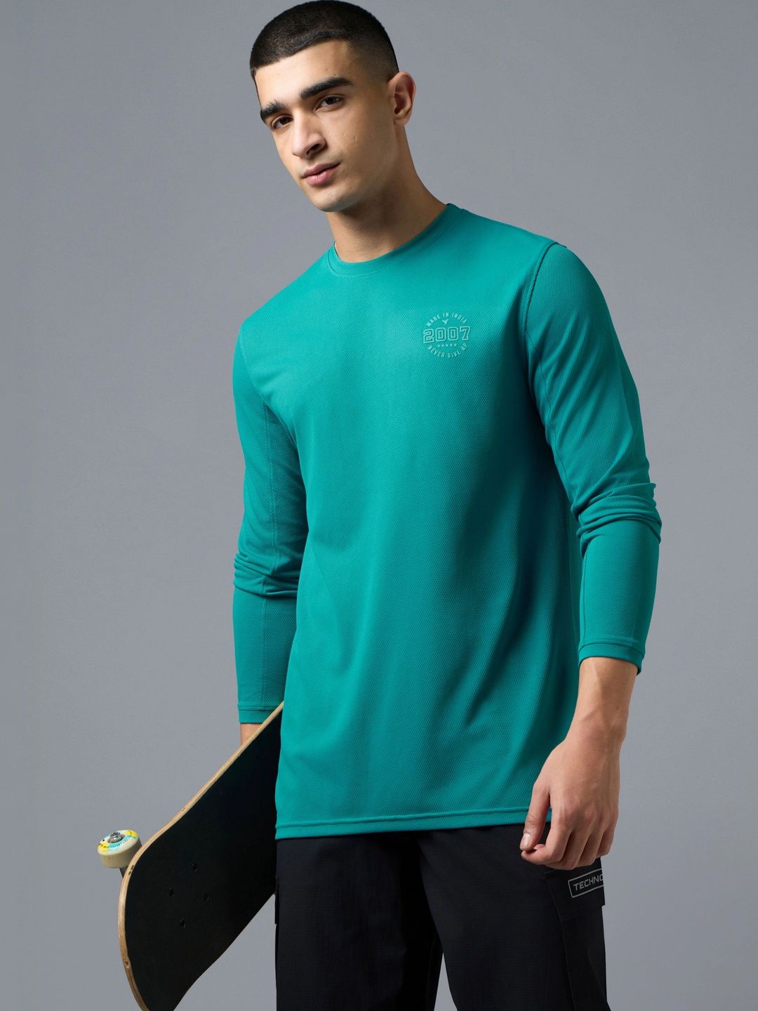 Technosport Men Brand Logo Slim Fit T-shirt-picture-15