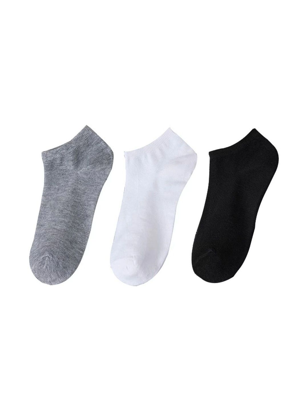 BEAR&BEYOND Men Pack of 3 Cotton Assorted Shoe Liners Socks-picture-39