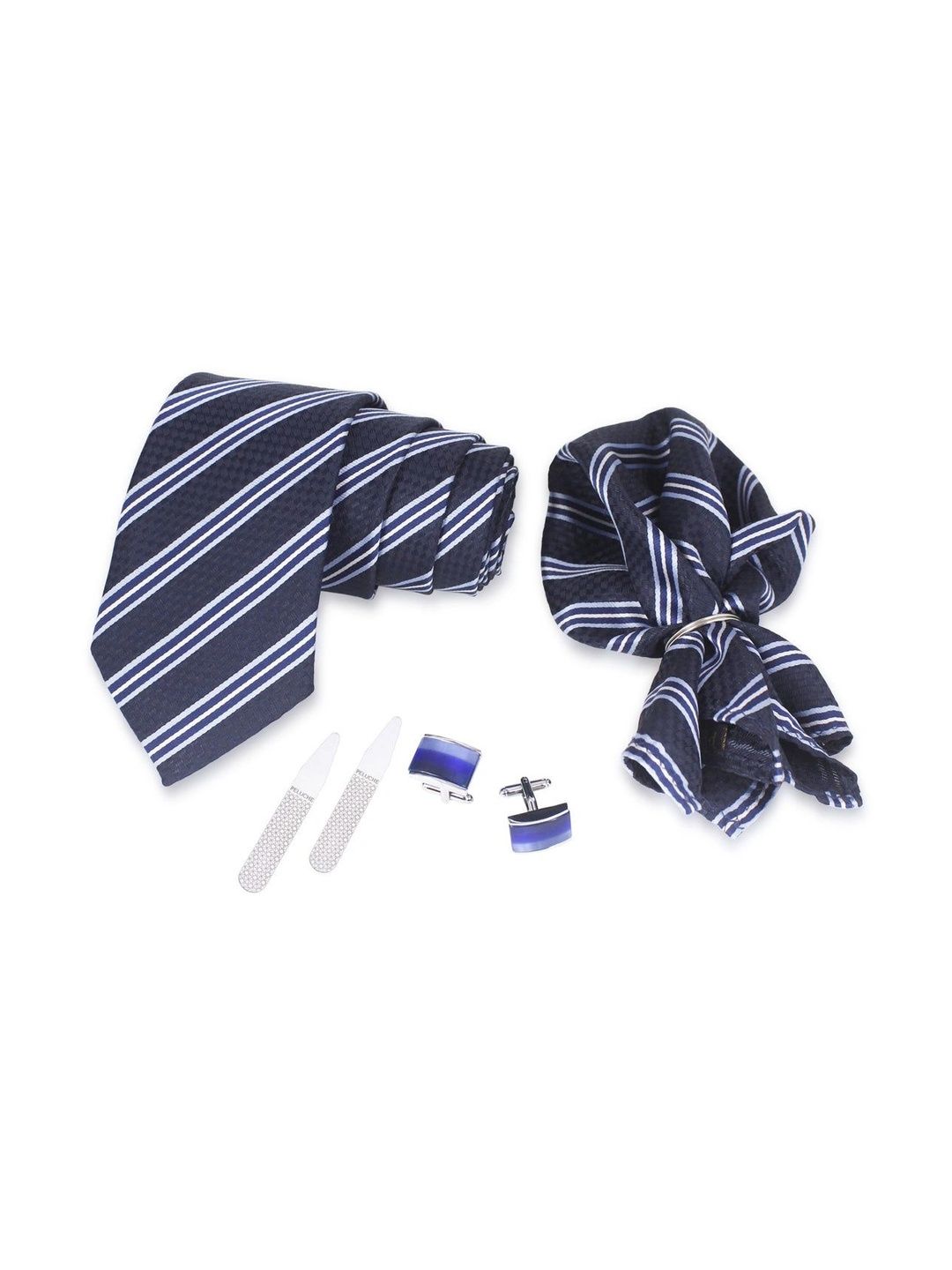 PELUCHE Men Striped Broad Tie-picture-29