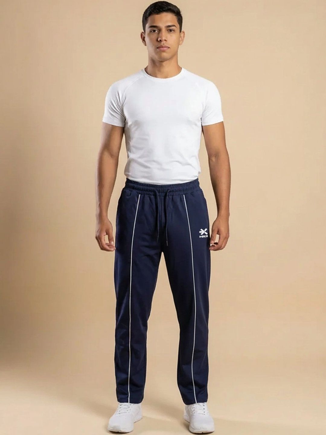 HRX by Hrithik Roshan Men Regular Fit Brand Logo Training Track Pants-picture-12