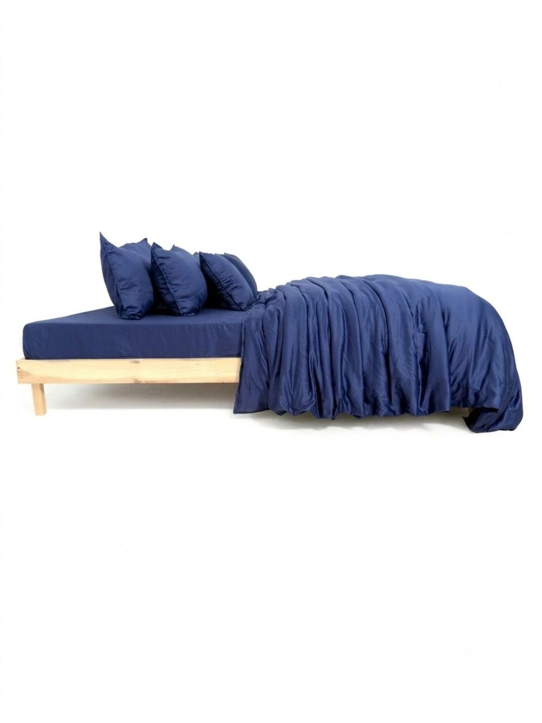 Zarf Blue Solid Egyptian Cotton 6 Piece Single Superfine Bedding Set-picture-38
