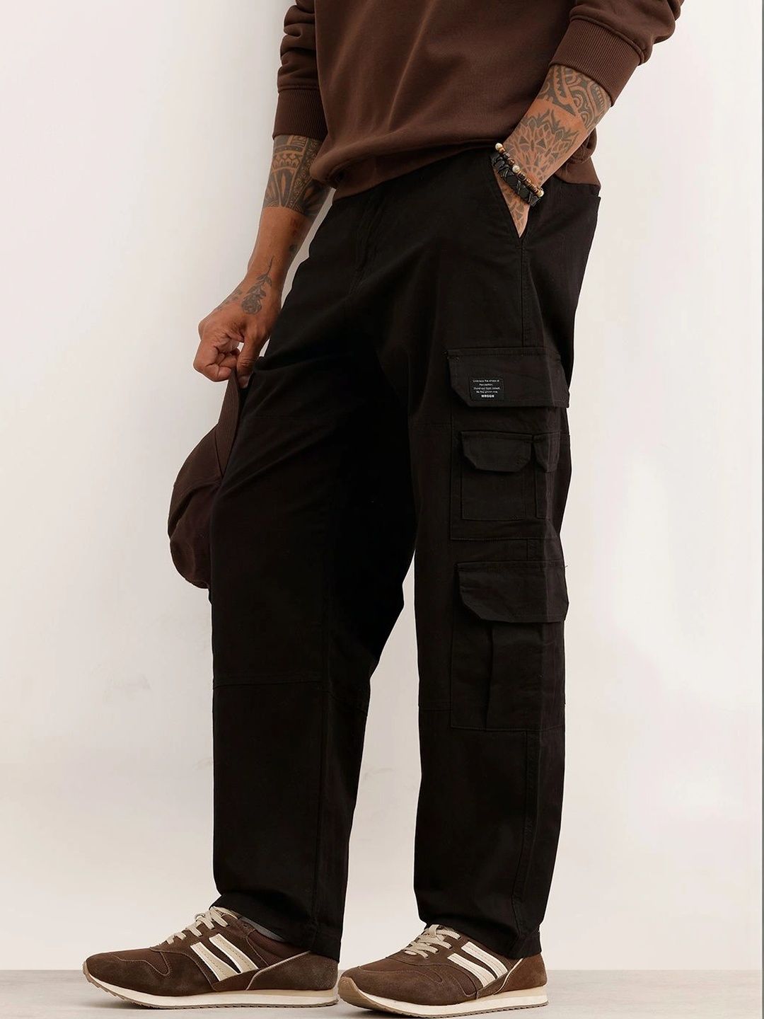 WROGN Men Easy Wash Cargos Trousers-image-44