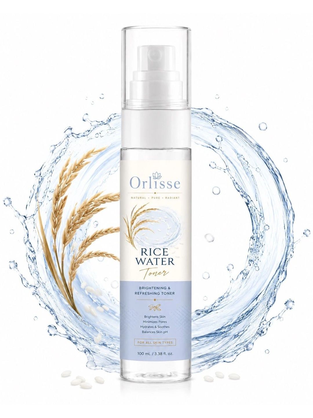 Orlisse Rice Toner Water For Hydration - 100 ml-image-2