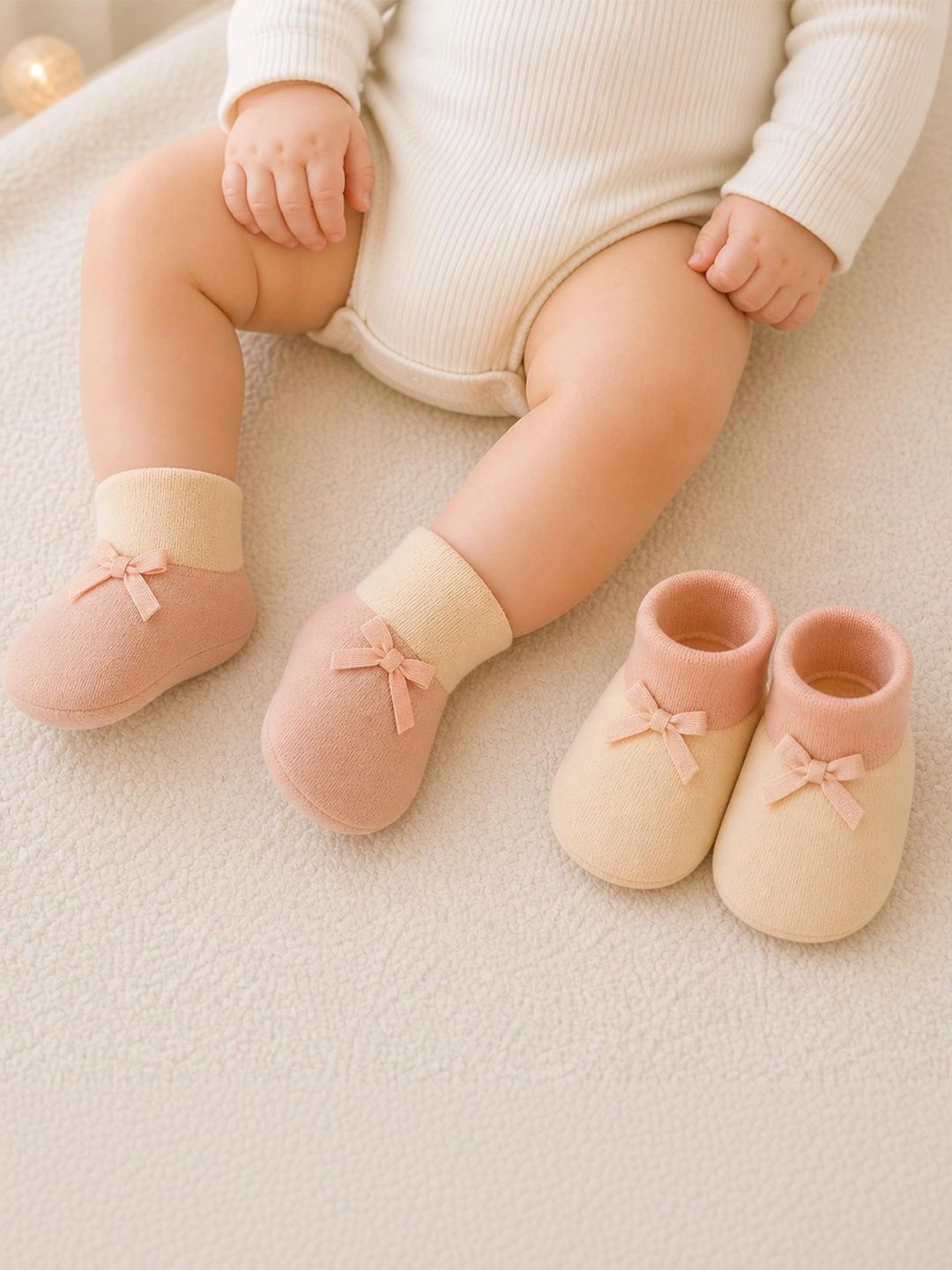 Adhigams Unisex Kids Cotton Booties-picture-25