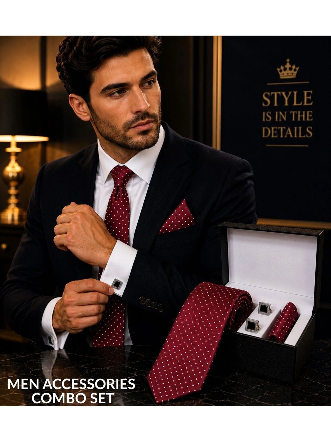 ZITTI Men Standard Tie & Cufflinks-picture-14