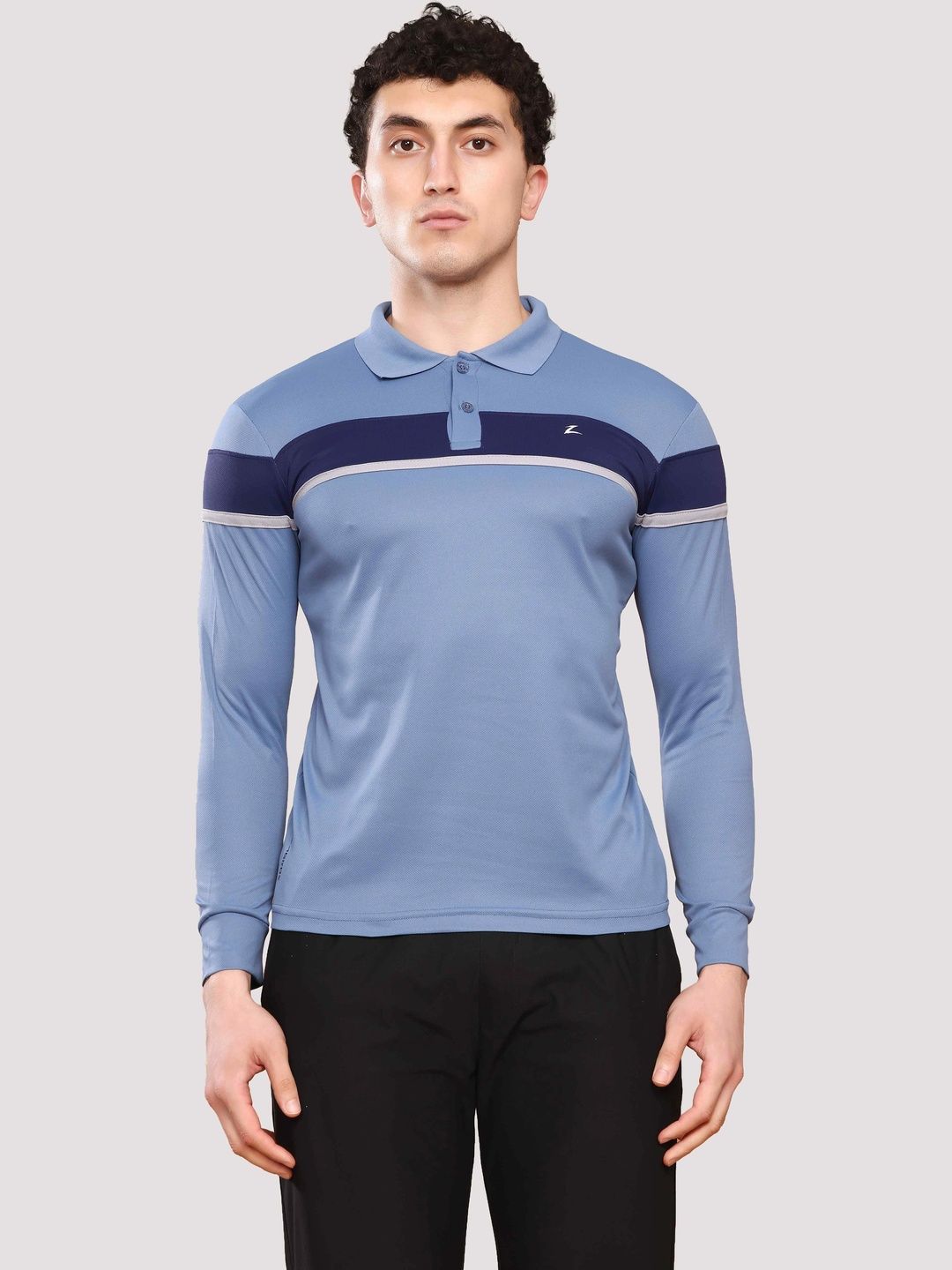 Z Zagros Men Colourblocked Polo Collar T-shirt-picture-23