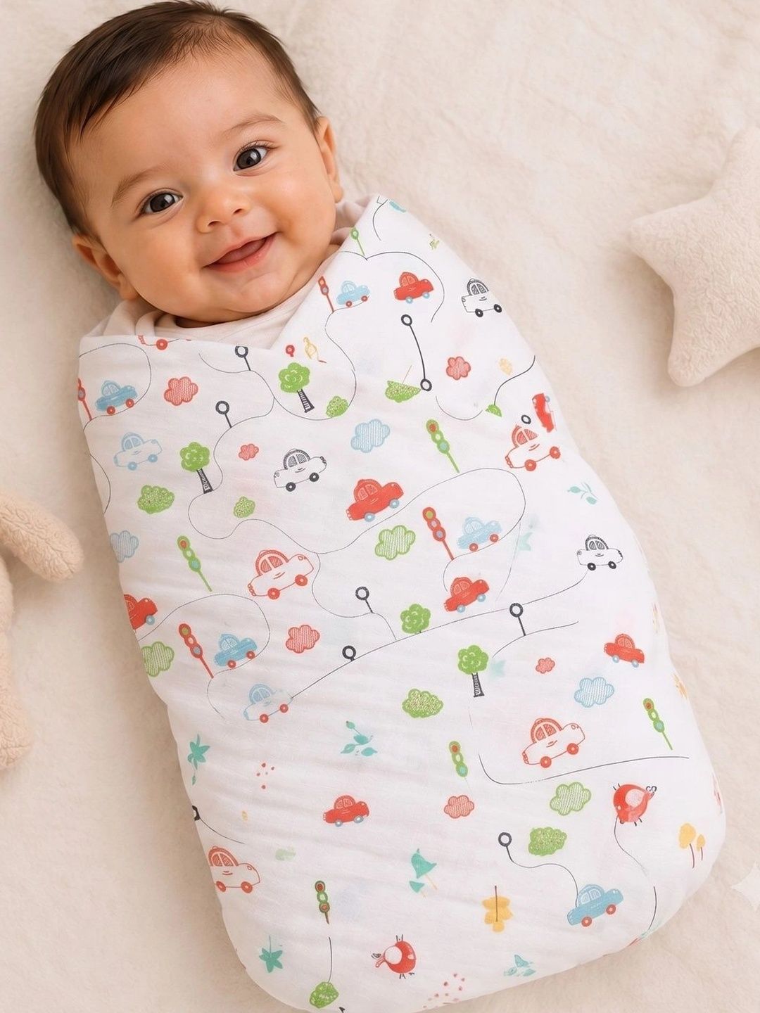 Tharunsha Elite Printed Cotton Baby Swaddle-picture-13