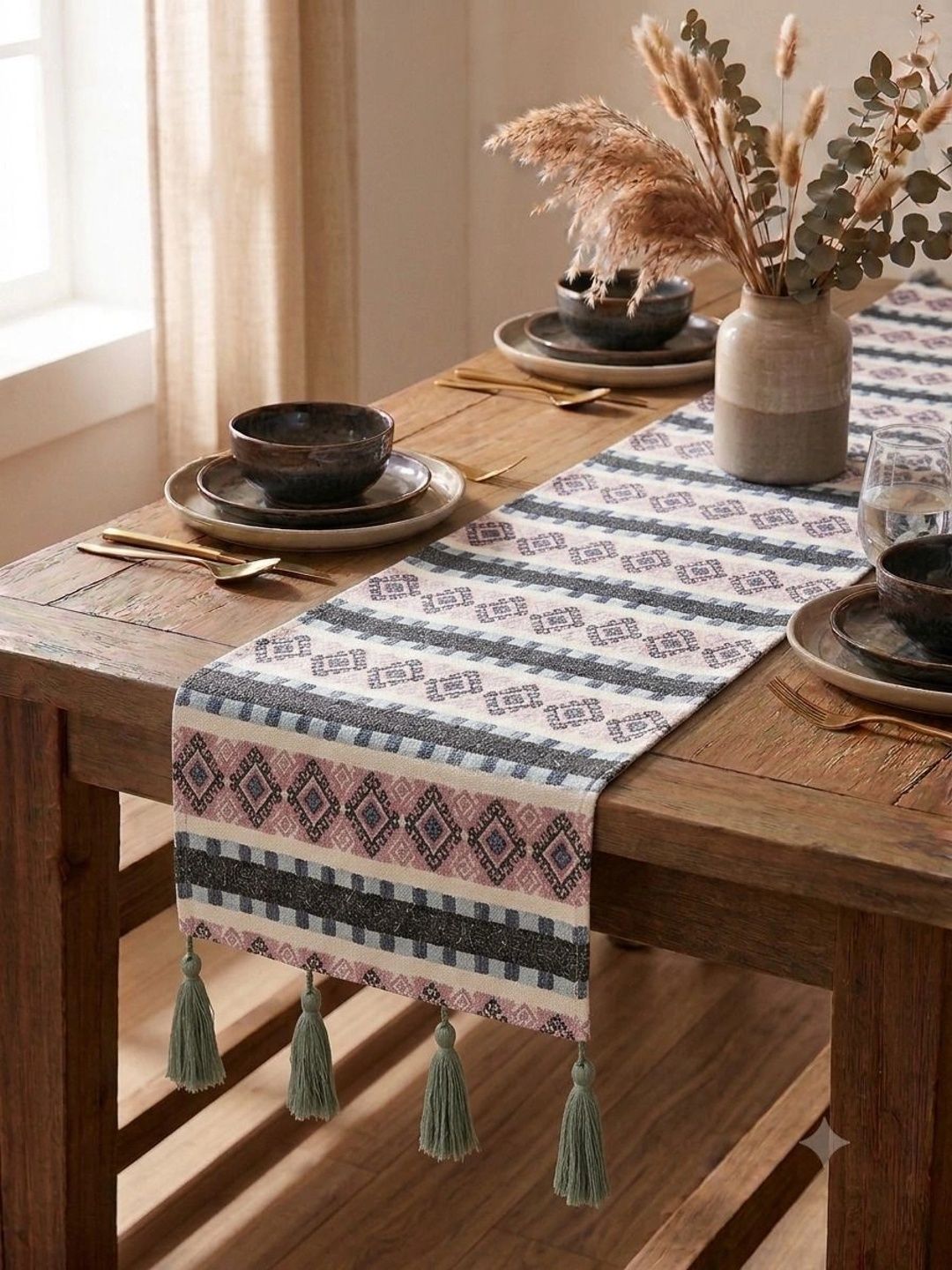 Mezposh Green Geometric Table Runners-image-48