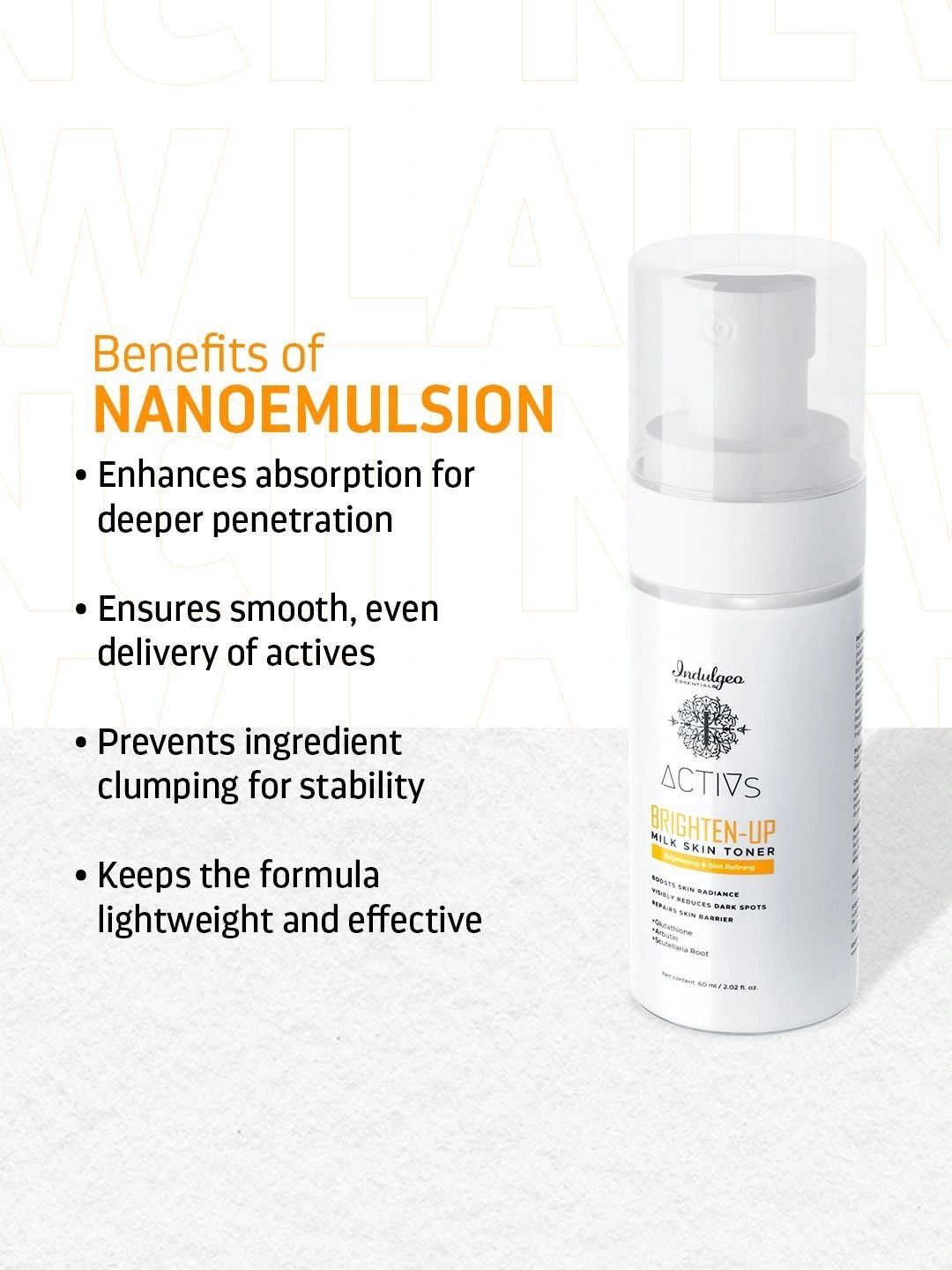 Indulgeo Essentials Brighten Up Milk Skin Toner - 60 ml-image-2