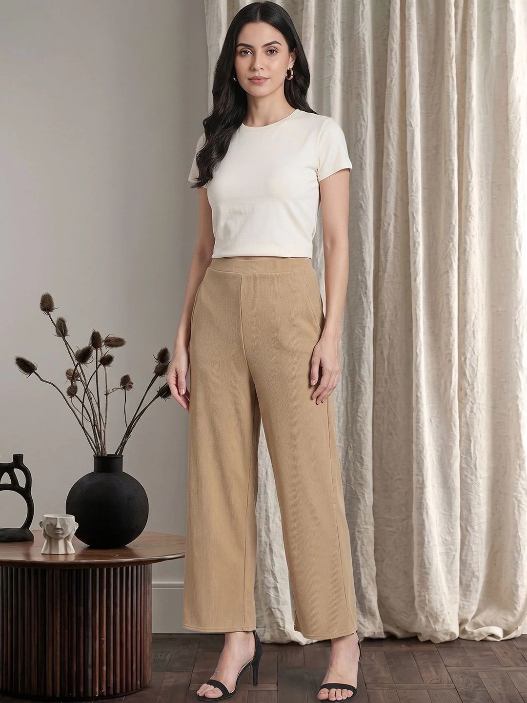 Moda Rapido Women Comfort High-Rise Trousers-picture-30