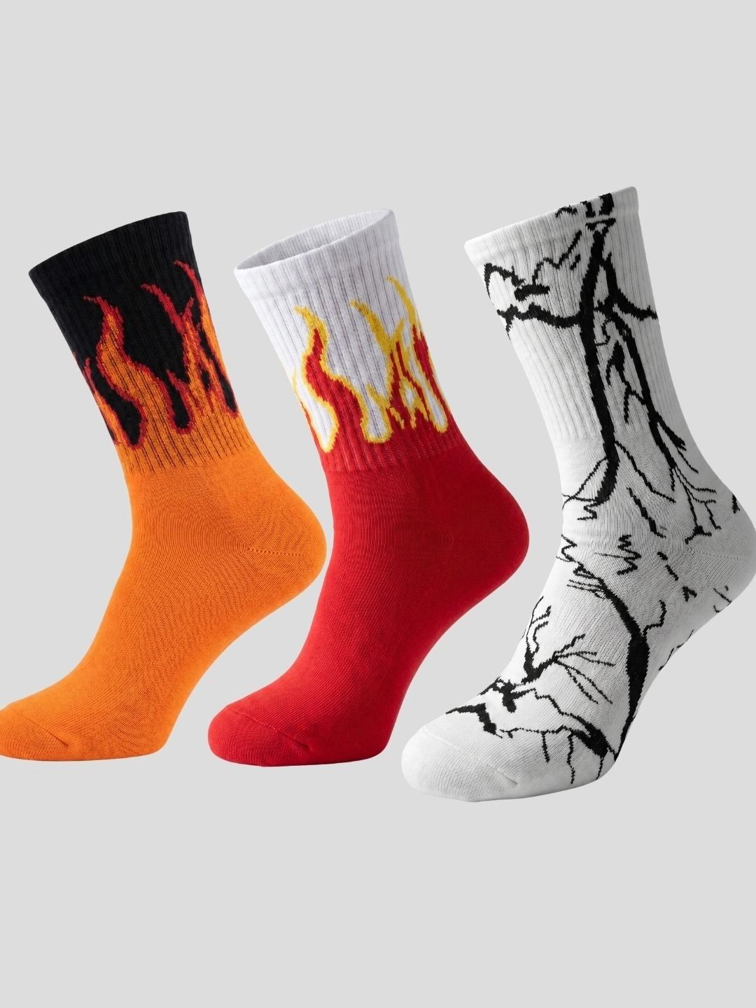 Moda Rapido Men Pack of 3 Cotton Blend Patterned Above Ankle Socks-picture-49