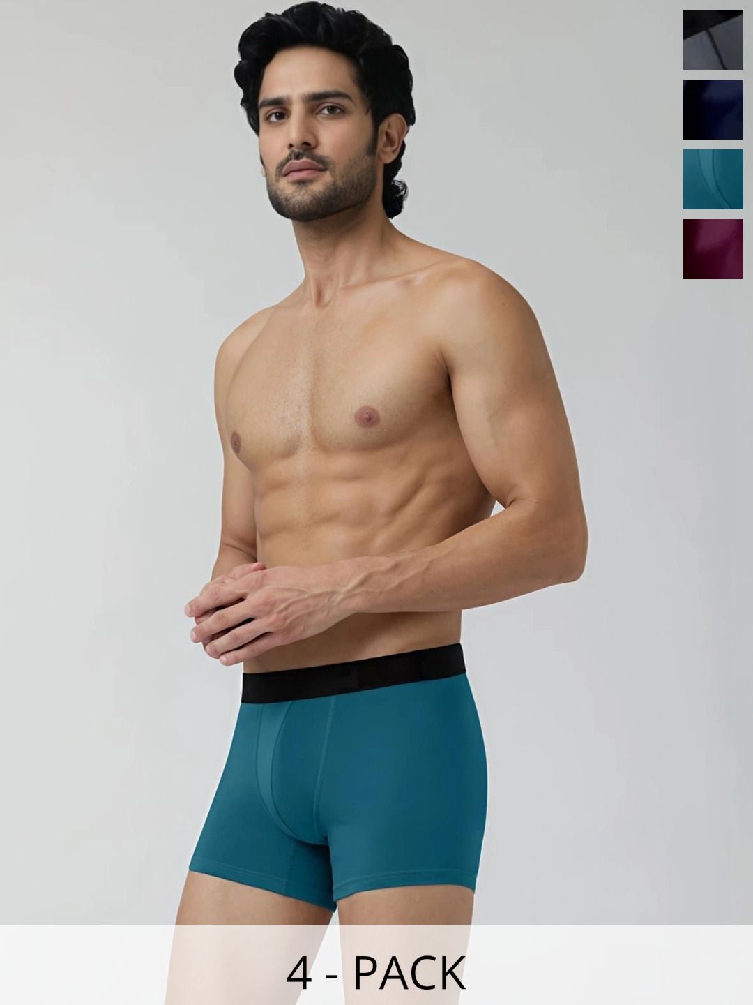 JISHVA Pack of 4 Solid Trunks-picture-19