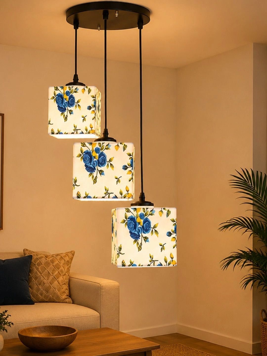 Myntra Elegant Homes Multicoloured Printed Ceiling Lamp-picture-14