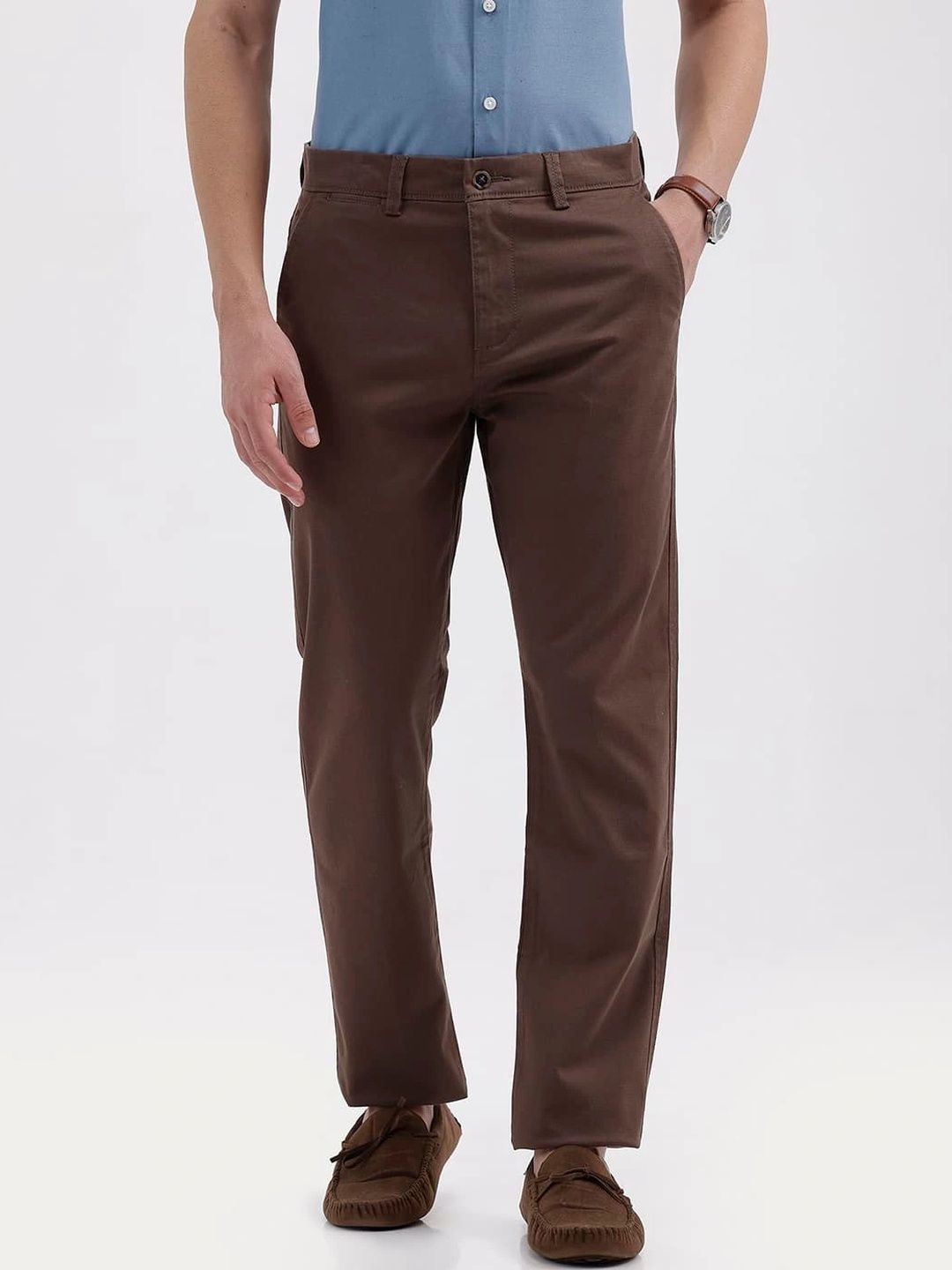 Basics Men Tapered Fit Trousers-picture-31