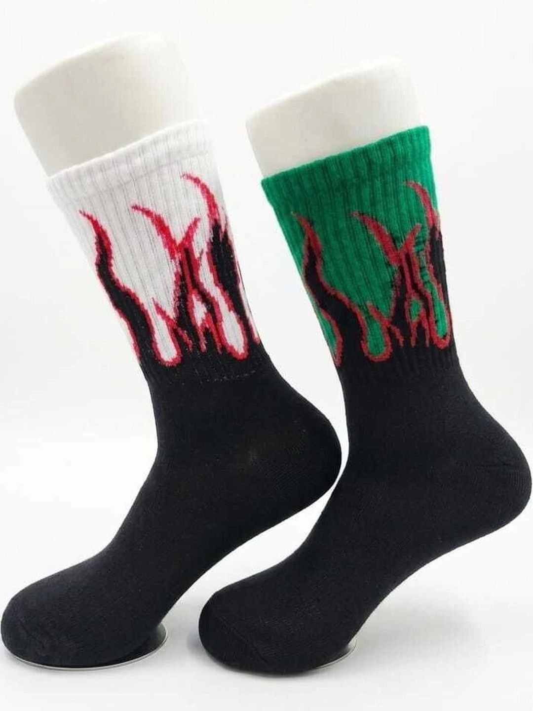 BEAR&BEYOND Men Pack of 2 Cotton Assorted Patterned Above Ankle Socks-image-45