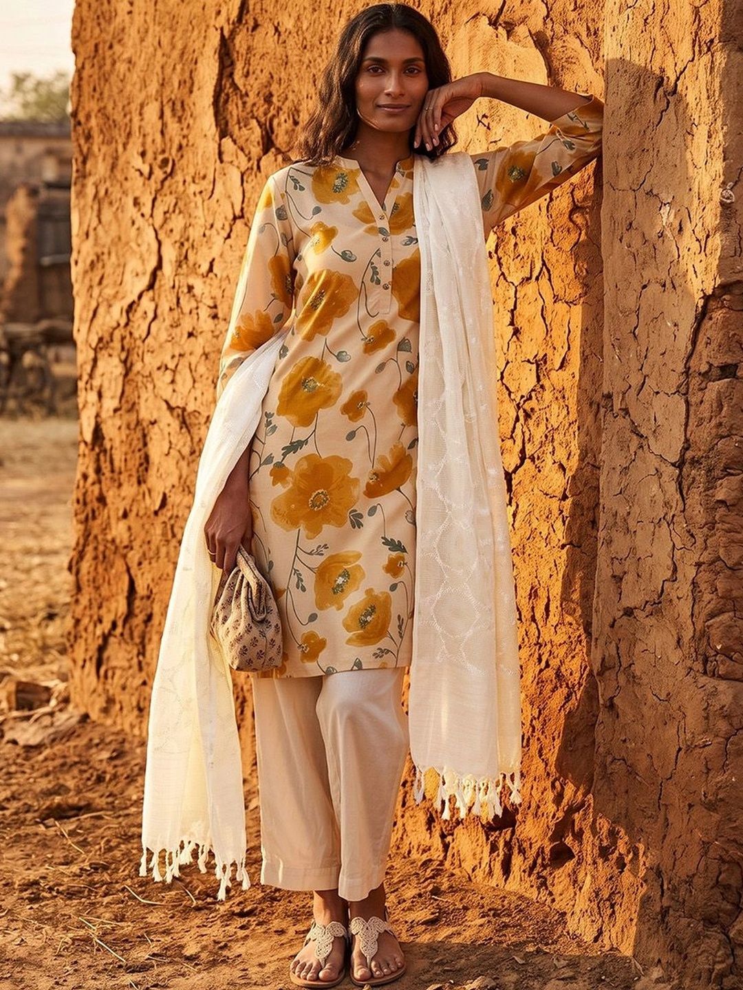 Melange by Lifestyle Printed Viscose Rayon Blend Dupatta-picture-41
