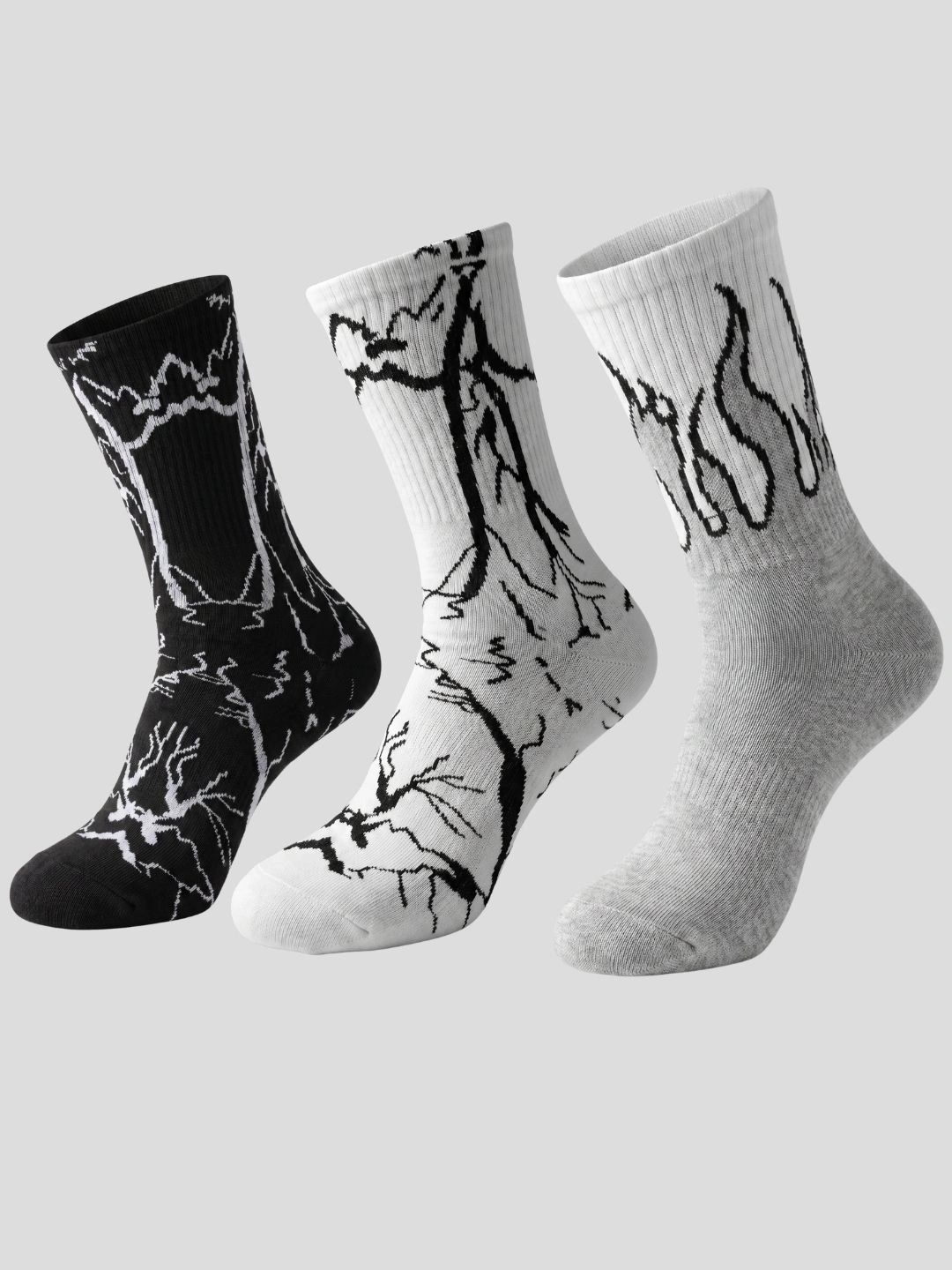 Moda Rapido Men Pack of 3 Cotton Blend Patterned Above Ankle Socks-picture-31