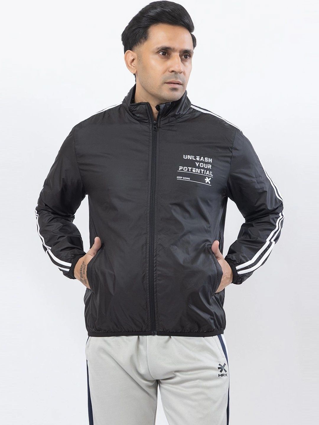 HRX by Hrithik Roshan Men Colourblocked Lightweight Woven Jacket-picture-11