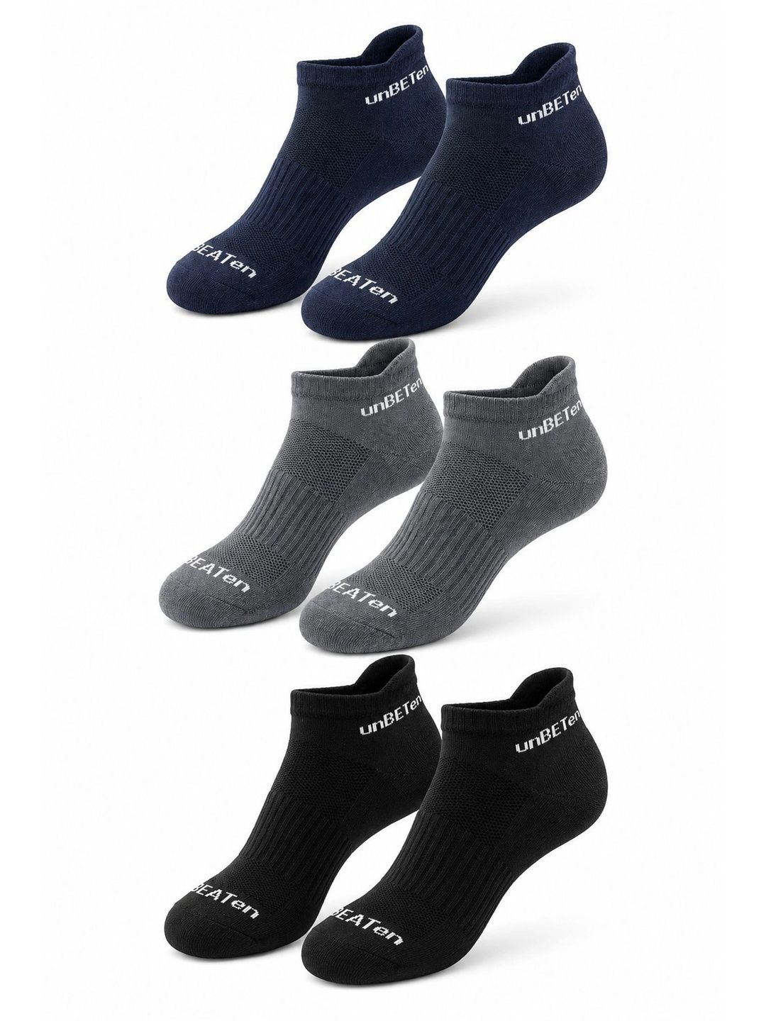 UNBEATEN Men Pack of 3 Assorted Ankle Length Socks-picture-7