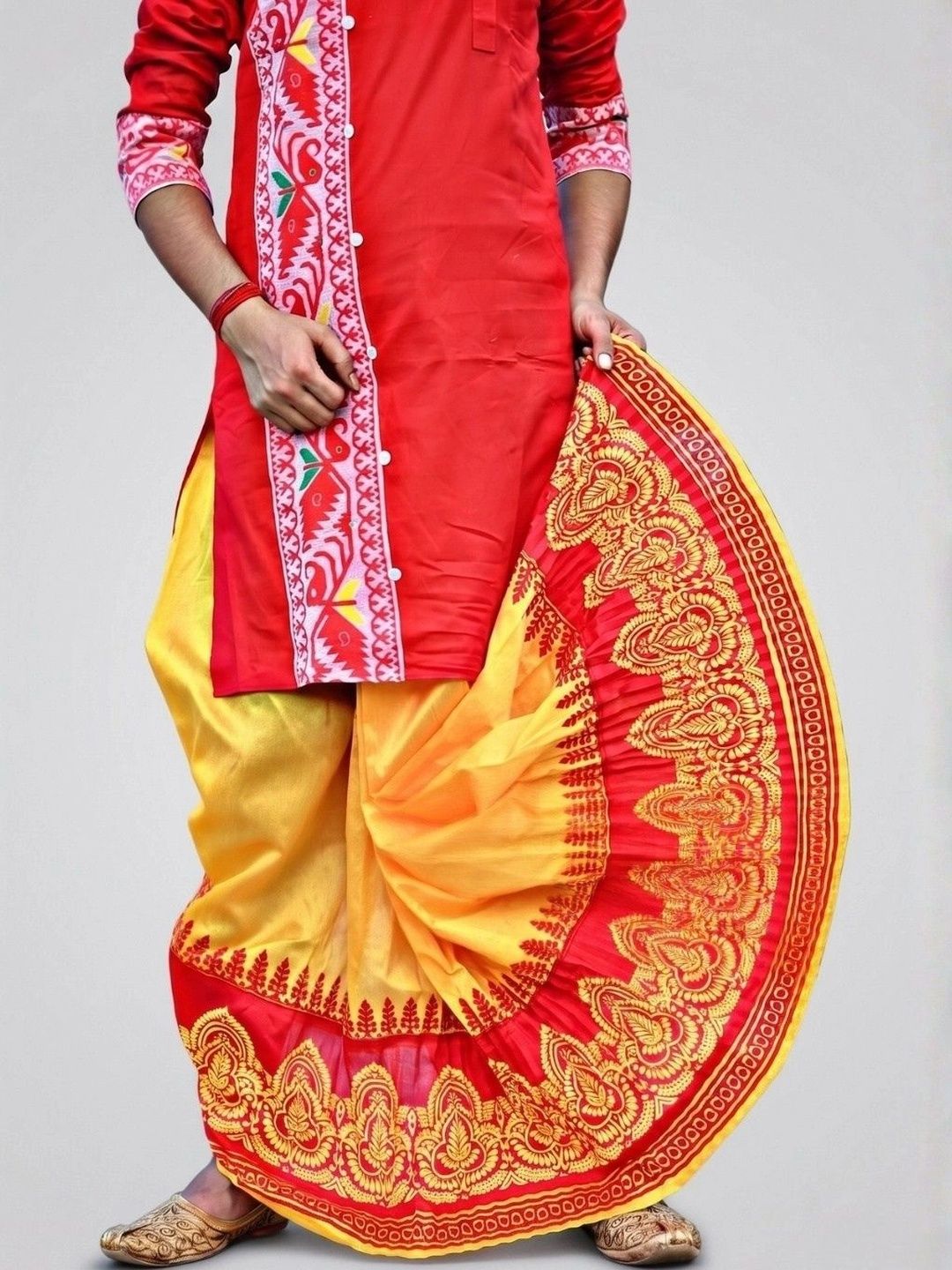 GOURI COLLECTIONS Men Embroidered Silk Dhoti Dhotis-picture-34