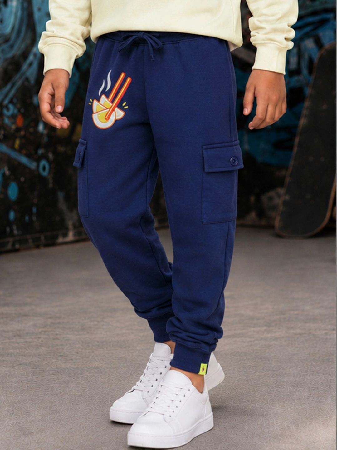KiddoPanti Boys Regular Fit Graphic Print Cargos-picture-55