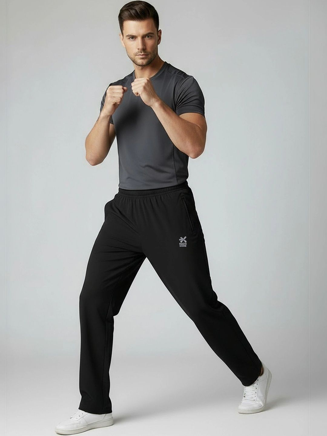 HRX by Hrithik Roshan Men Regular Fit Brand Logo Training Track Pants-picture-56