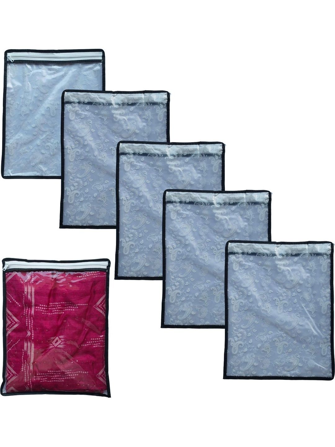 TERRALINK OVERSEAS Black Set of 6 Regular Suit Organiser Organisers-image-43