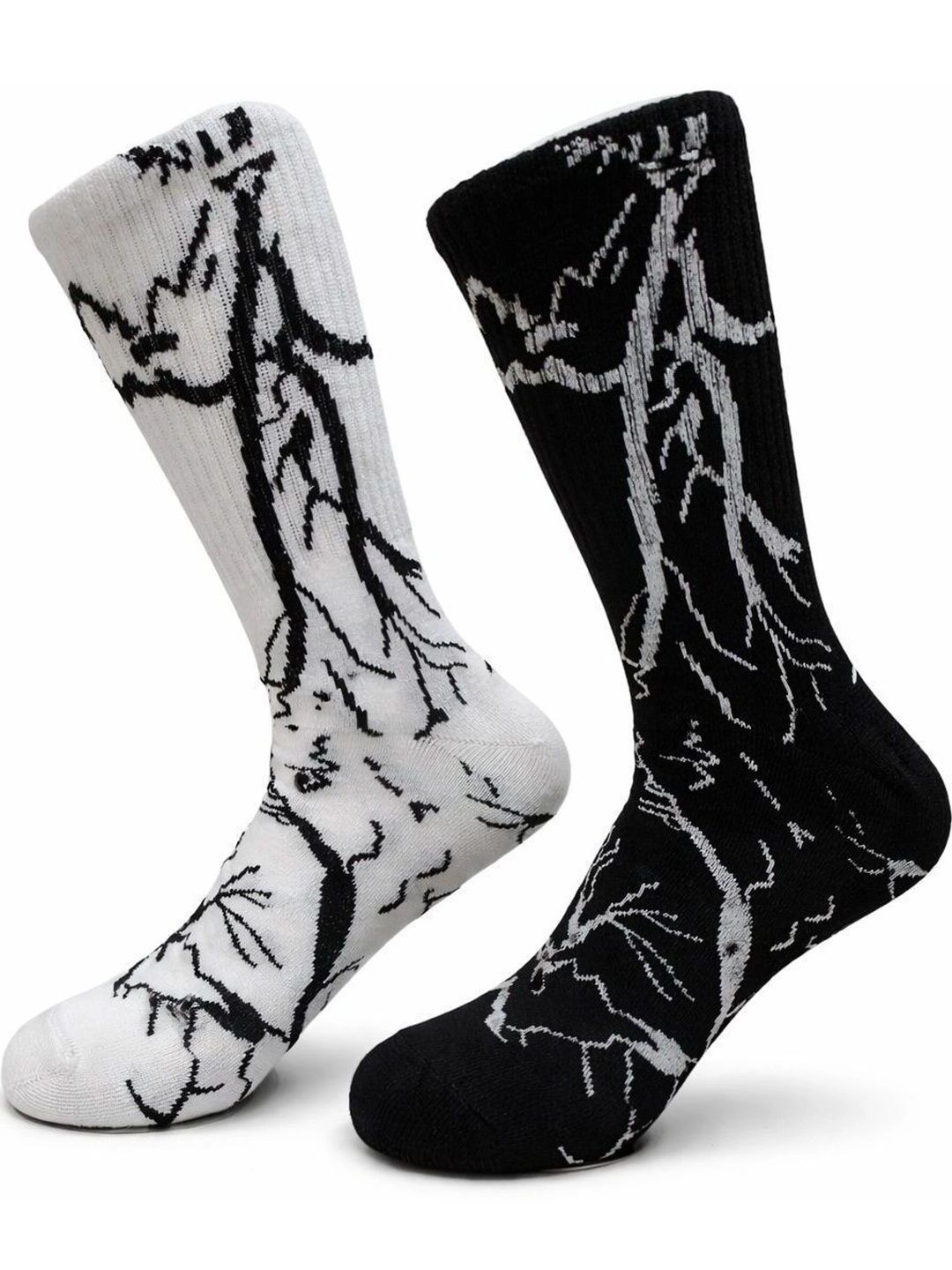 BEAR&BEYOND Men Pack of 2 Cotton Assorted Patterned Calf Length Socks-picture-48
